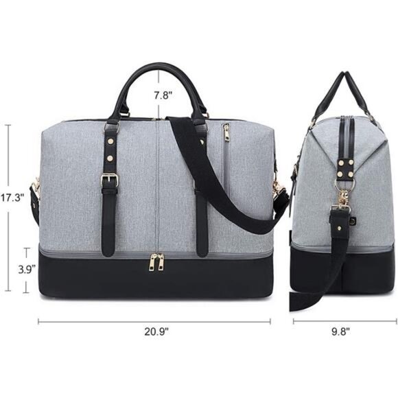 Weekender Overnight Bag Oversized Travel Duffel for Men and Women Carry On Tote - Picture 4 of 7